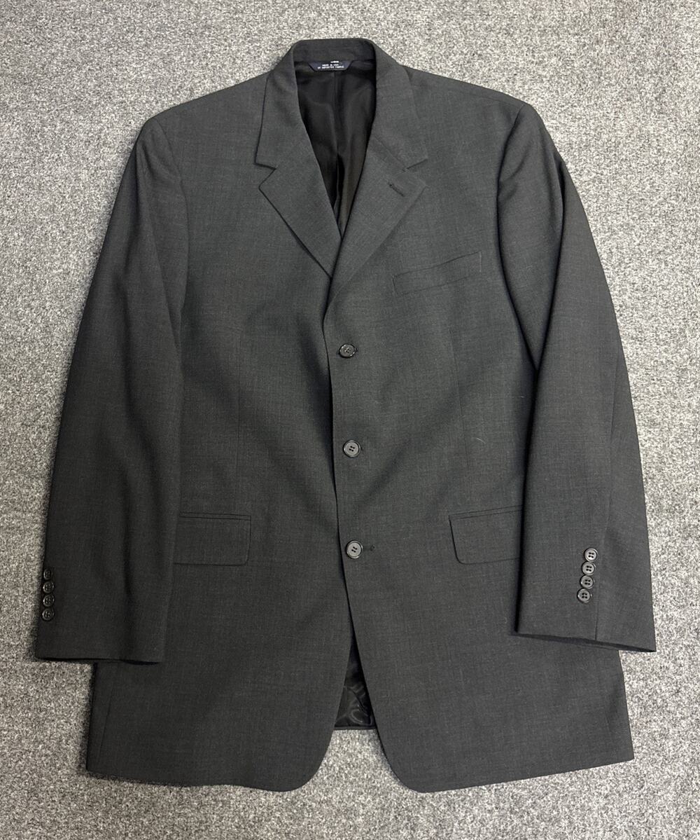 Brooks Brothers Mens 42L Charcoal Gray 100% Wool Blazer Sportcoat USA Made